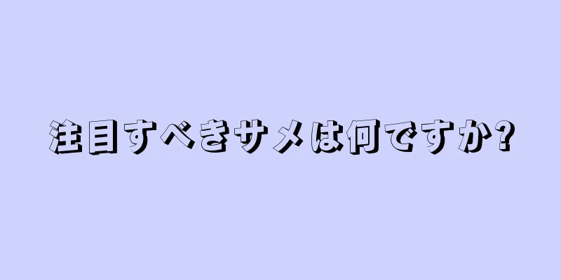 注目すべきサメは何ですか?