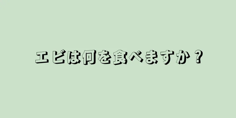 エビは何を食べますか？