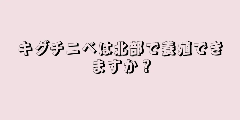 キグチニベは北部で養殖できますか？
