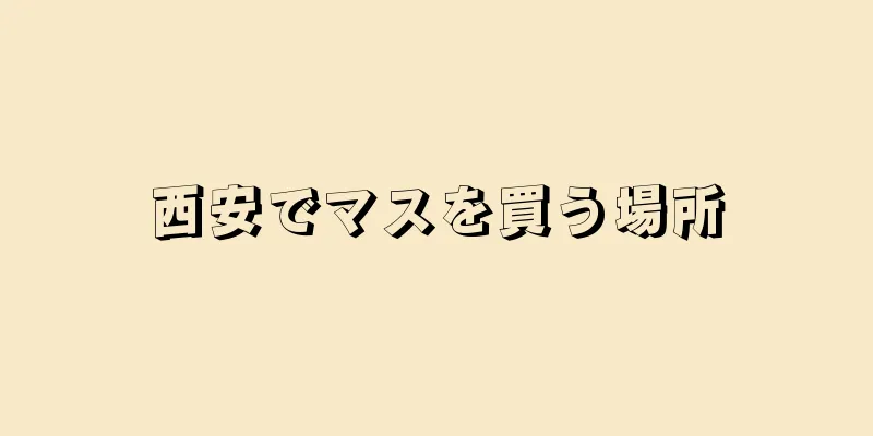 西安でマスを買う場所