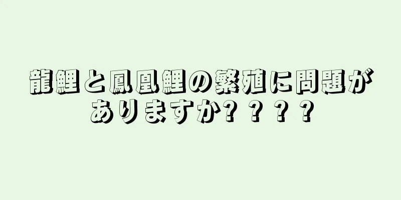 龍鯉と鳳凰鯉の繁殖に問題がありますか? ? ? ?
