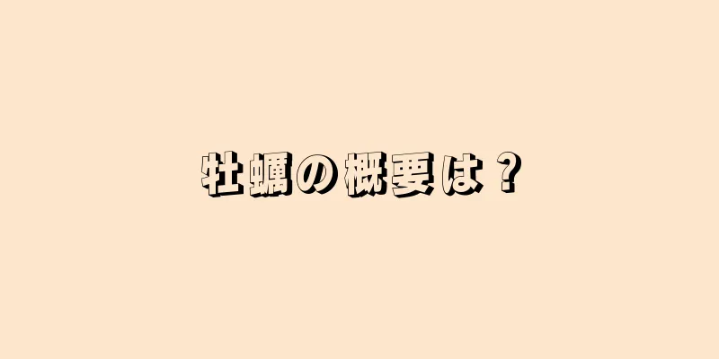 牡蠣の概要は？