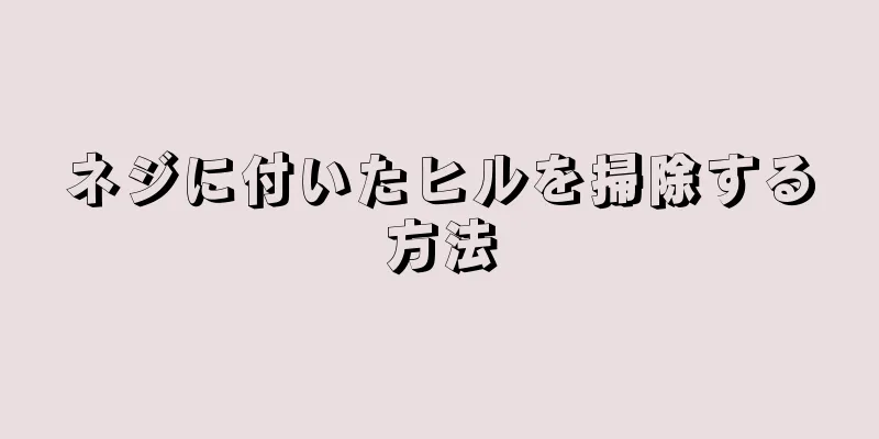 ネジに付いたヒルを掃除する方法
