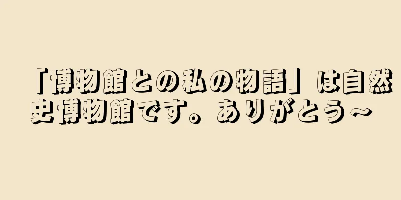 「博物館との私の物語」は自然史博物館です。ありがとう〜