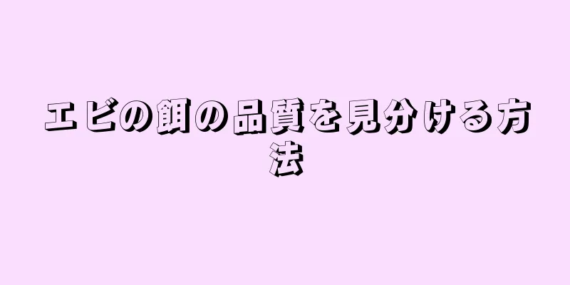 エビの餌の品質を見分ける方法