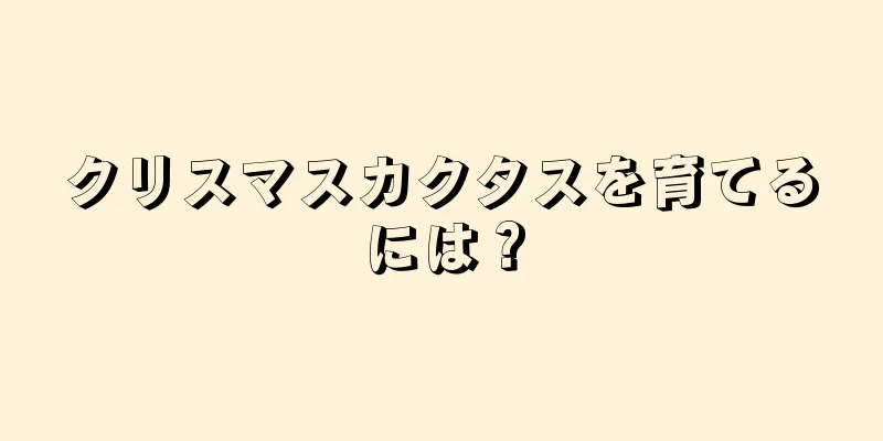 クリスマスカクタスを育てるには？