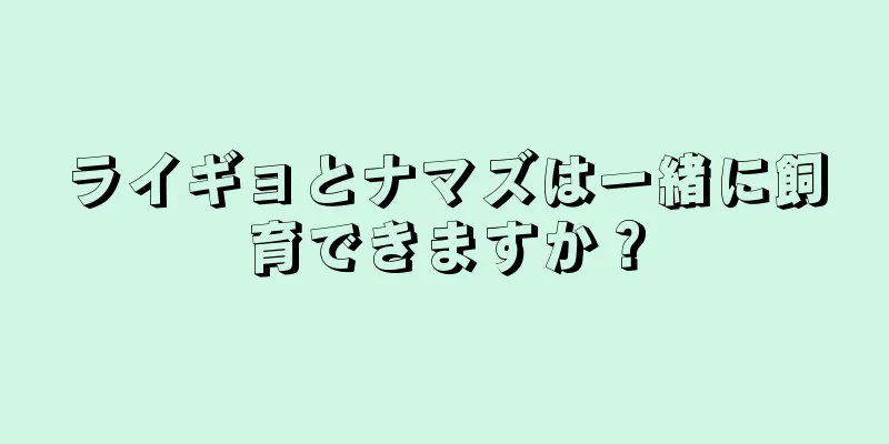 ライギョとナマズは一緒に飼育できますか？