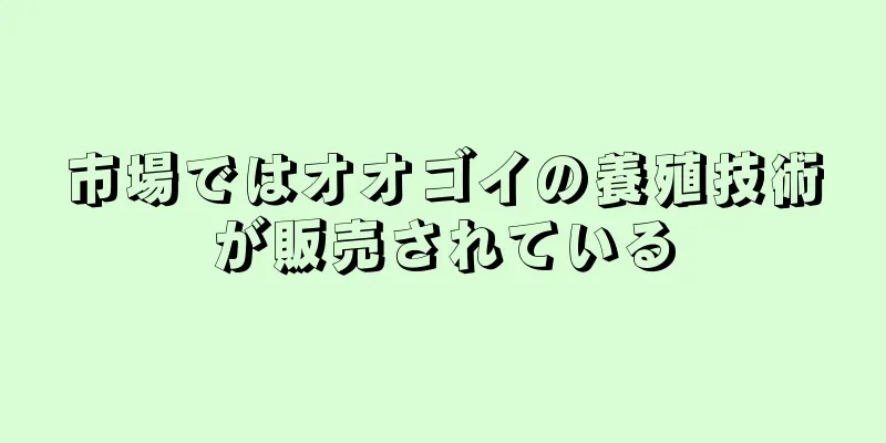 市場ではオオゴイの養殖技術が販売されている