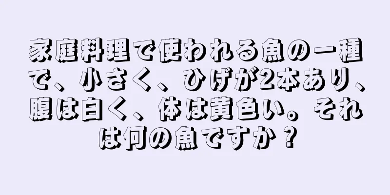 家庭料理で使われる魚の一種で、小さく、ひげが2本あり、腹は白く、体は黄色い。それは何の魚ですか？