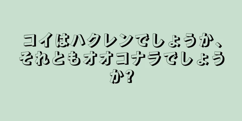 コイはハクレンでしょうか、それともオオコナラでしょうか?