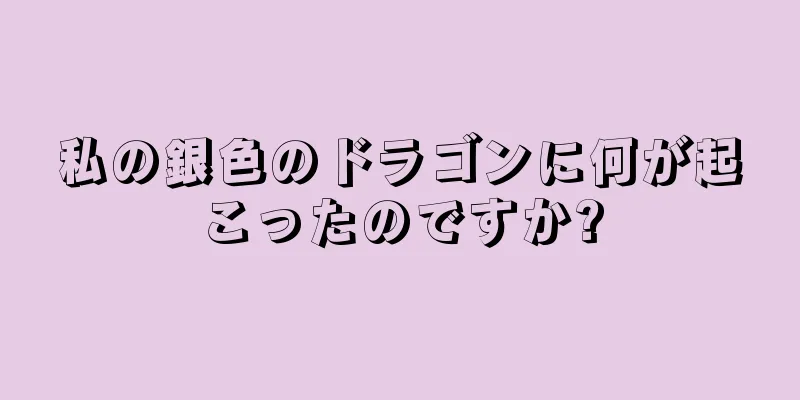 私の銀色のドラゴンに何が起こったのですか?
