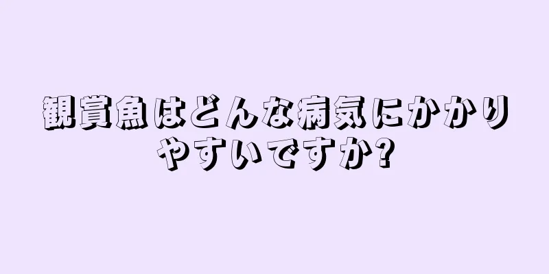 観賞魚はどんな病気にかかりやすいですか?