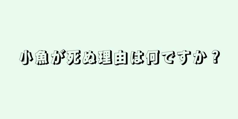 小魚が死ぬ理由は何ですか？
