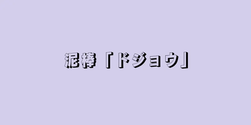 泥棒「ドジョウ」