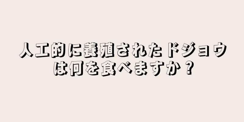 人工的に養殖されたドジョウは何を食べますか？