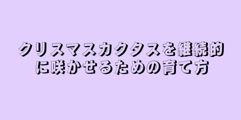 クリスマスカクタスを継続的に咲かせるための育て方