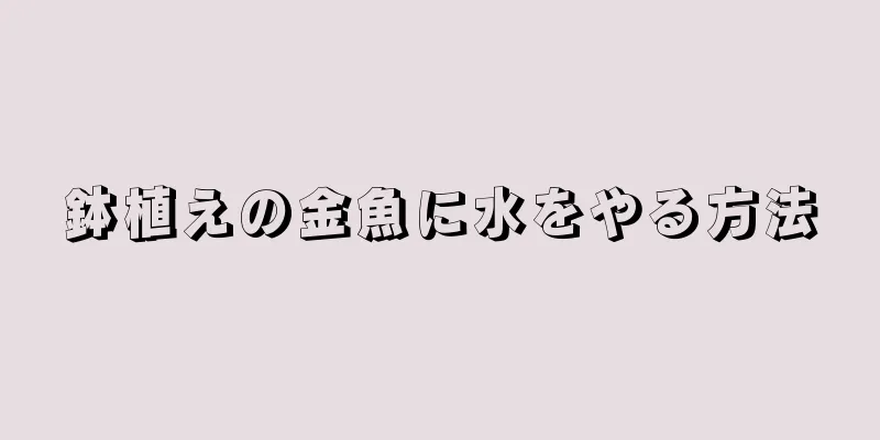 鉢植えの金魚に水をやる方法