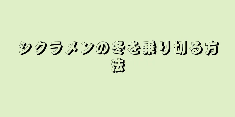 シクラメンの冬を乗り切る方法