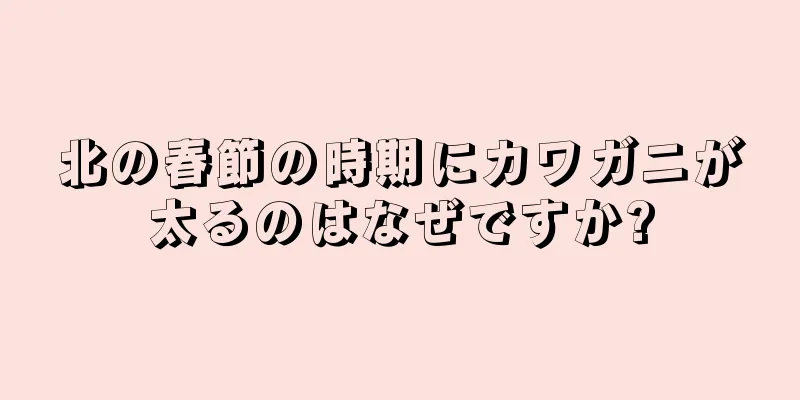 北の春節の時期にカワガニが太るのはなぜですか?