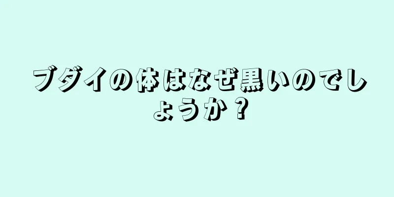 ブダイの体はなぜ黒いのでしょうか？