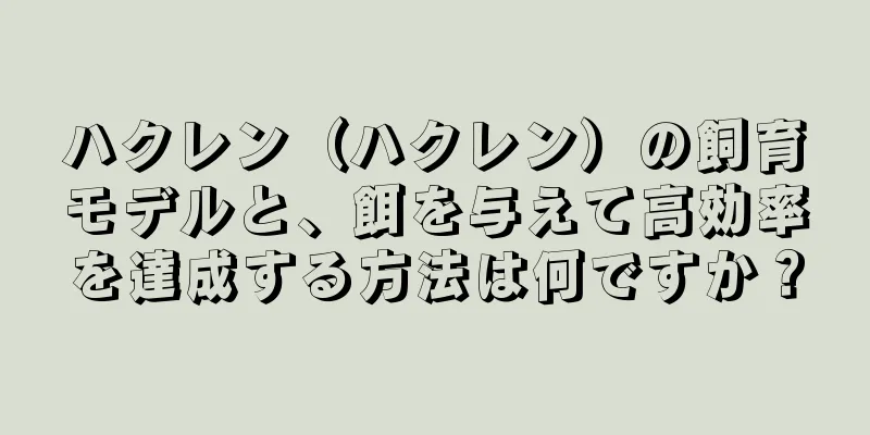ハクレン（ハクレン）の飼育モデルと、餌を与えて高効率を達成する方法は何ですか？