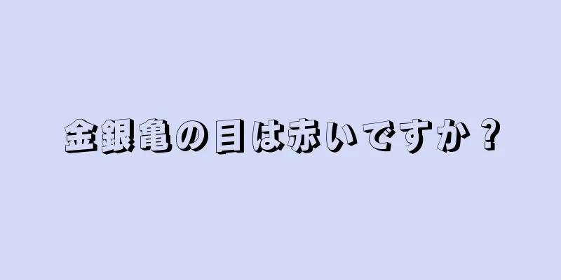 金銀亀の目は赤いですか？