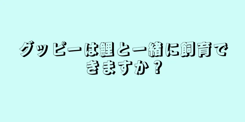 グッピーは鯉と一緒に飼育できますか？