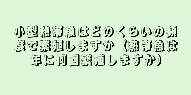 小型熱帯魚はどのくらいの頻度で繁殖しますか（熱帯魚は年に何回繁殖しますか）