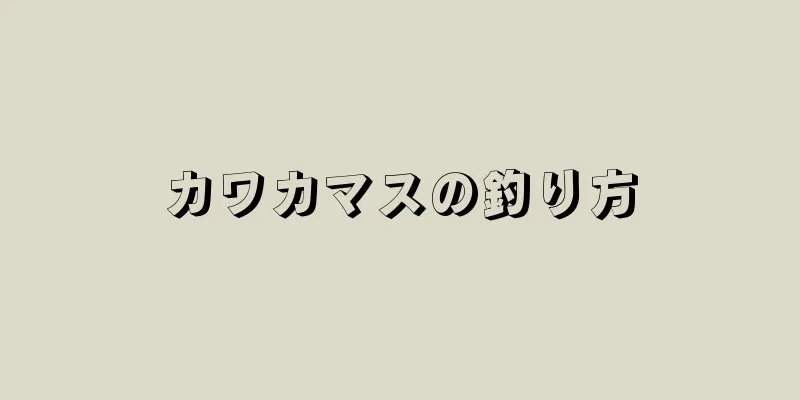 カワカマスの釣り方