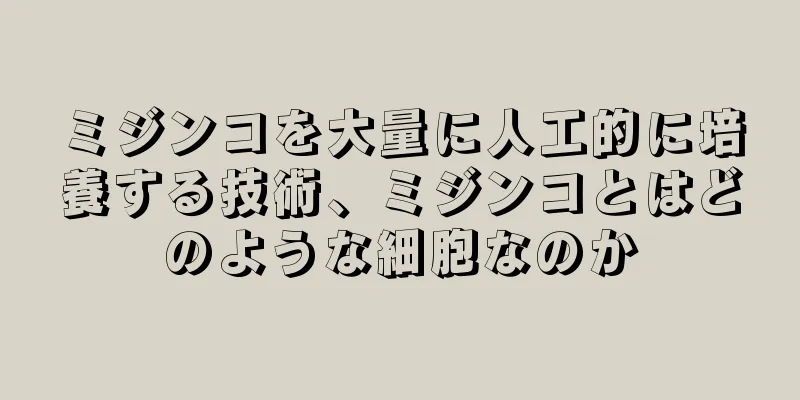ミジンコを大量に人工的に培養する技術、ミジンコとはどのような細胞なのか