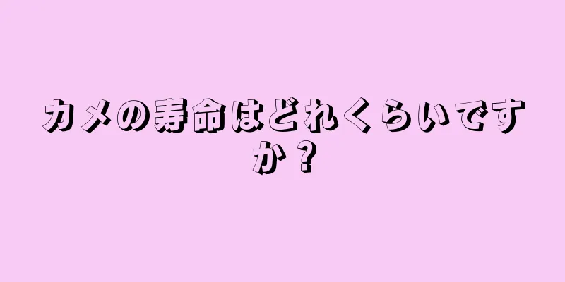 カメの寿命はどれくらいですか？