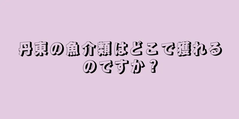 丹東の魚介類はどこで獲れるのですか？