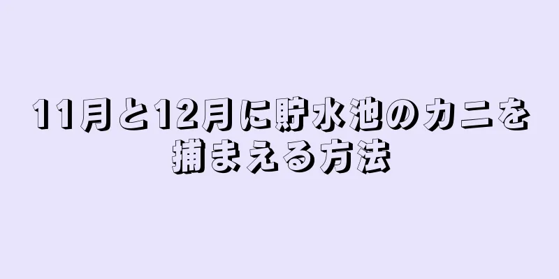11月と12月に貯水池のカニを捕まえる方法