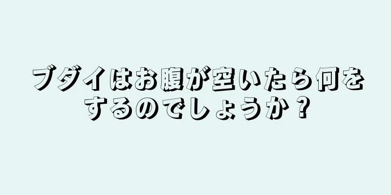 ブダイはお腹が空いたら何をするのでしょうか？