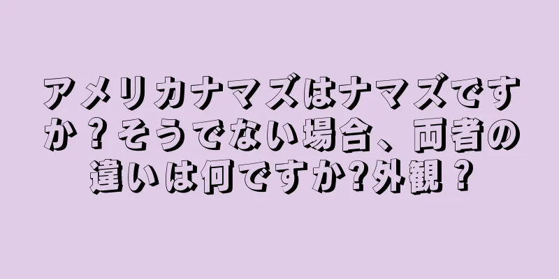 アメリカナマズはナマズですか？そうでない場合、両者の違いは何ですか?外観？