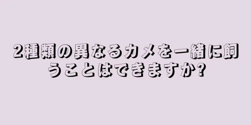 2種類の異なるカメを一緒に飼うことはできますか?