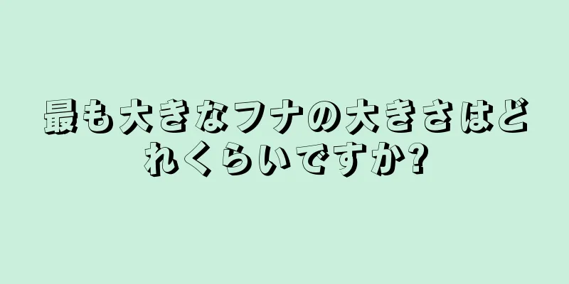 最も大きなフナの大きさはどれくらいですか?
