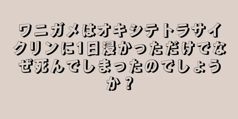 ワニガメはオキシテトラサイクリンに1日浸かっただけでなぜ死んでしまったのでしょうか？