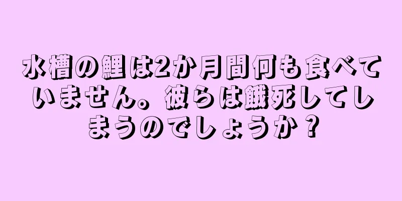 水槽の鯉は2か月間何も食べていません。彼らは餓死してしまうのでしょうか？