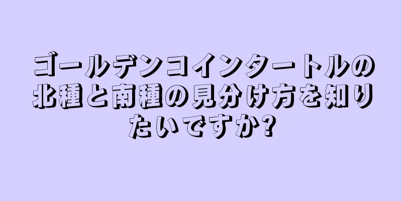 ゴールデンコインタートルの北種と南種の見分け方を知りたいですか?