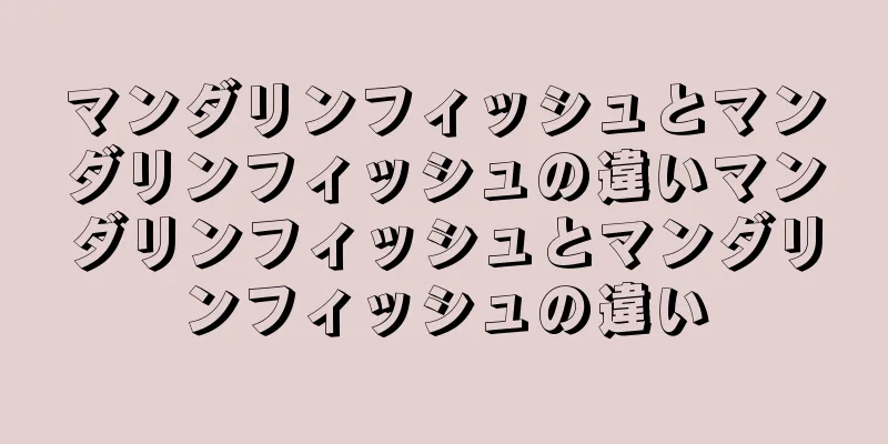 マンダリンフィッシュとマンダリンフィッシュの違いマンダリンフィッシュとマンダリンフィッシュの違い