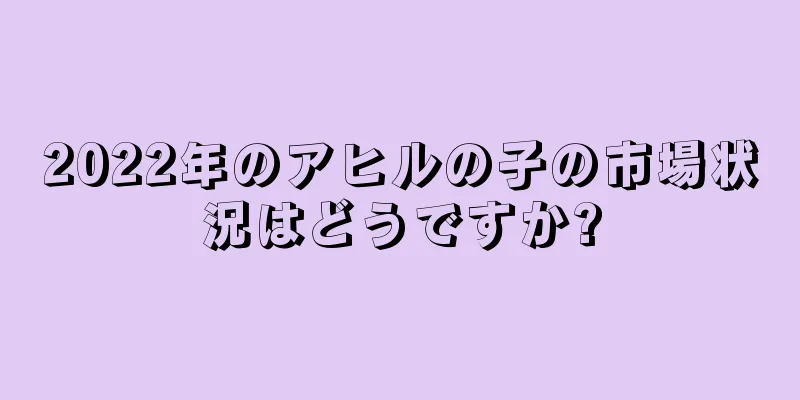 2022年のアヒルの子の市場状況はどうですか?