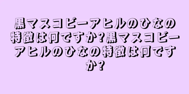 黒マスコビーアヒルのひなの特徴は何ですか?黒マスコビーアヒルのひなの特徴は何ですか?
