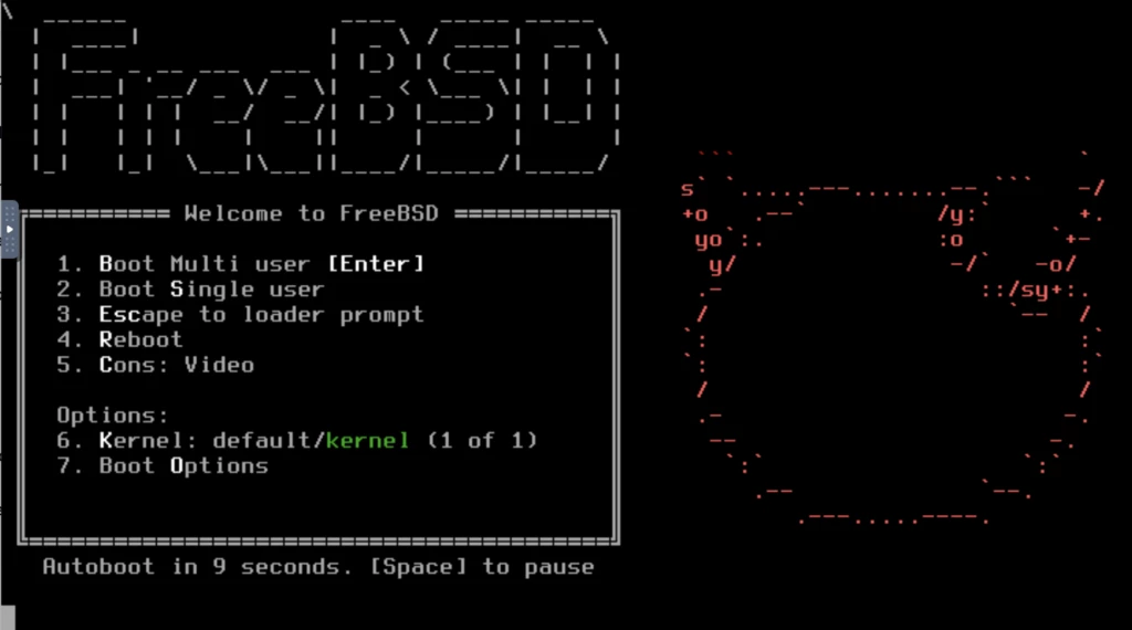 FreeBSD ロゴ画面
