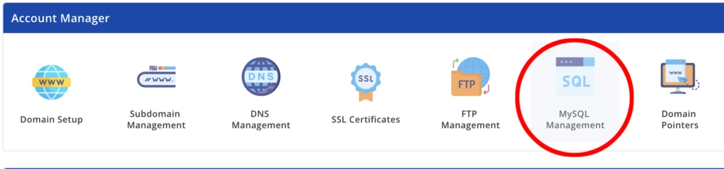ダイレクト管理者 MySQL