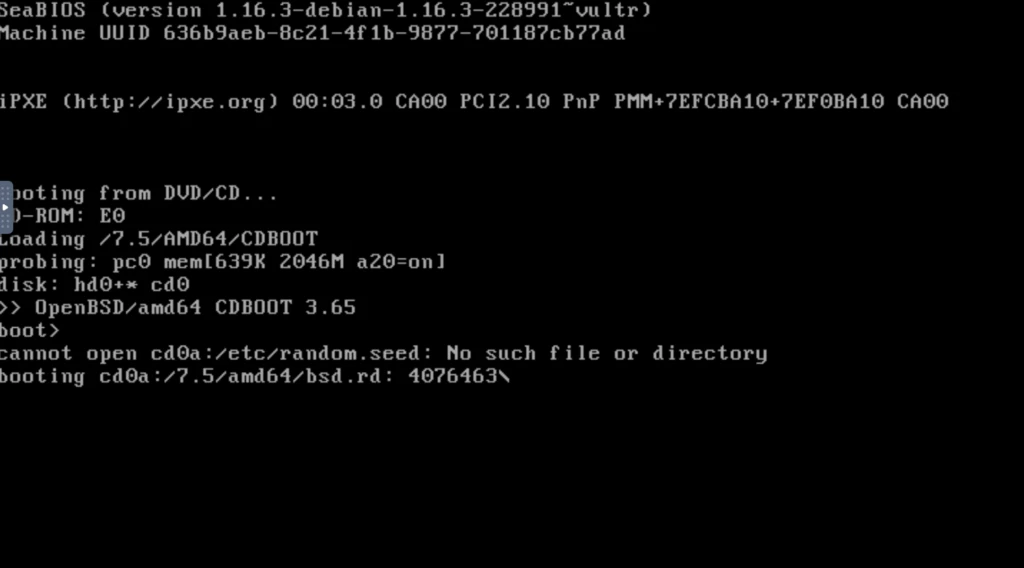 OpenBSD 右ディスク