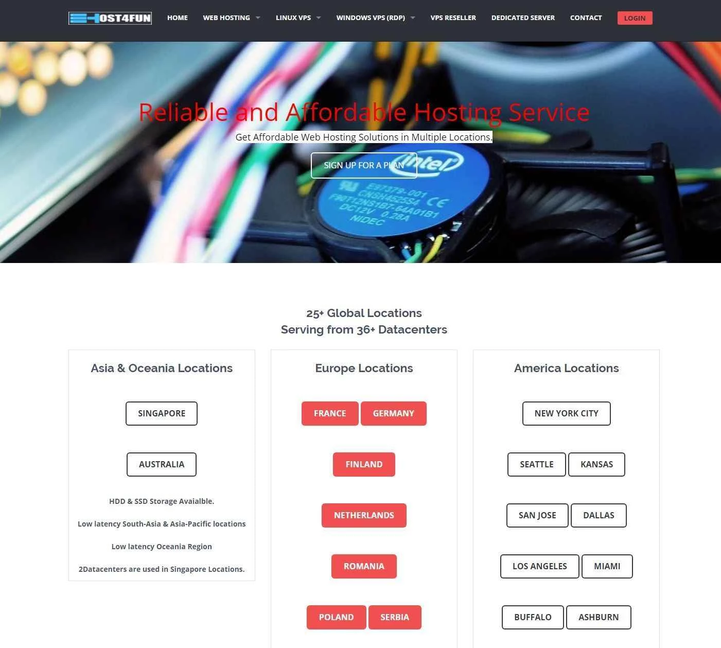 Host4Fun – 世界 21 か所の異なる場所で KVM を実行する 2GB VPS を月額 7 ドルでご利用いただけます。