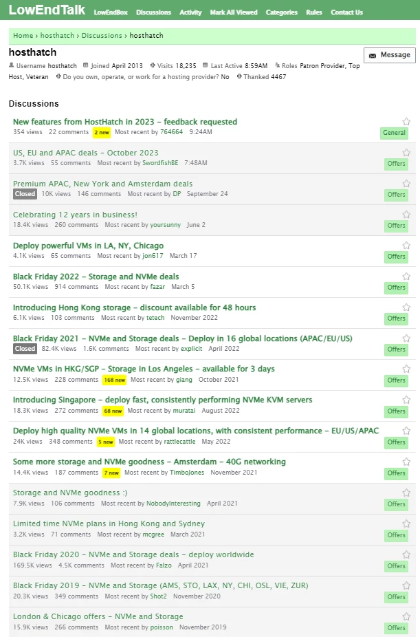 HostHatch が BGP セッション、スナップショット、フローティング IP、新しい VPS オファーを発表!