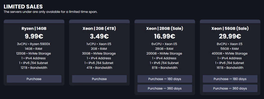 ByteHosting：ドイツで珍しい素晴らしいオファー