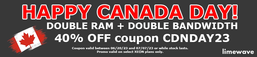 カナダデーが近づいており、Limewave の格安 VPS プランがすでに登場しています。